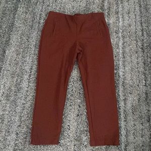 Chico’s rust color pull on ankle knit pants sz 2 (12)